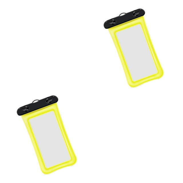 Youkk Waterproof Phone Case Universal Safe Underwater Cover Leakproof Water Sport Cellphone Dry Bag Protection Accessory Yellow 2Set