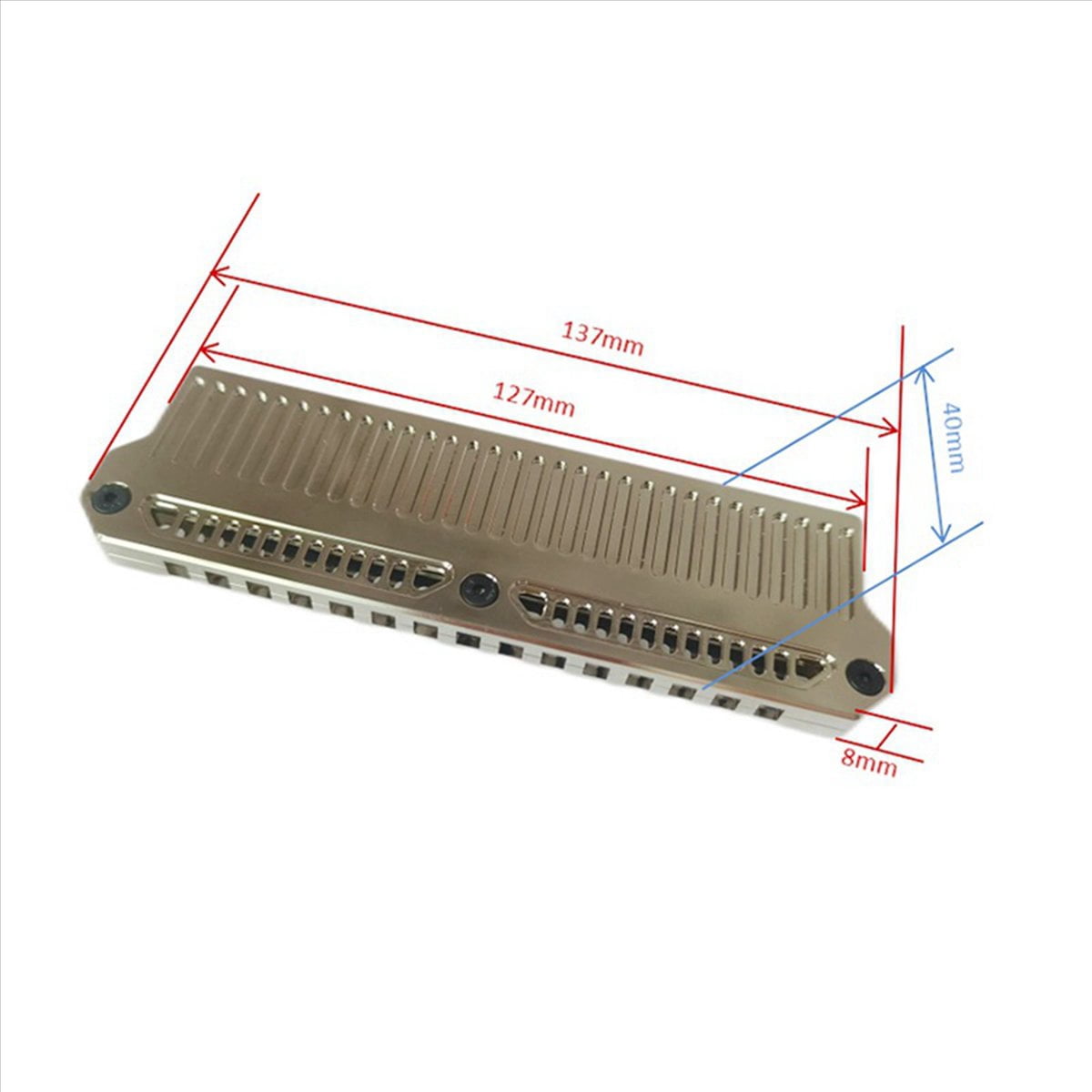 2X DDR4 DDR5 RAM Memory Cooling Vest Aluminum Radiator with 9W Silicone Grease Heat Conductor,Silver