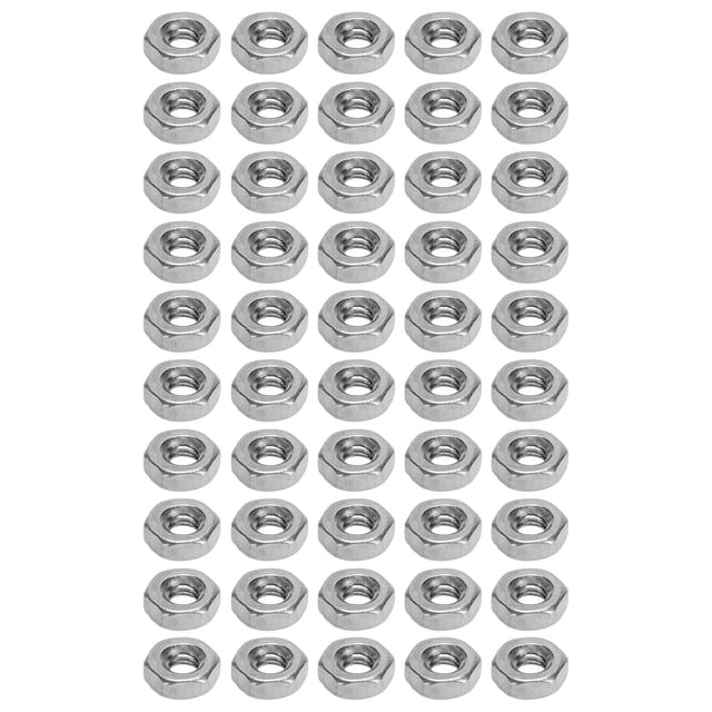 Hex Nuts, Thread Nut Assortment Kit DIN 934 50Pcs For Industrial Machinery For Accuracy Screw M2,M3,M4,M5,M6,M8,M10,M12