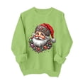 thumbnail image 5 of Falkdiz Sweatshirts for Girls Crew Neck Warm Inner Thin Pullover Christmas Crew Neck Long Sleeve Gifts Hoilday Girls Tops Graphic , Green , Size: 170, 5 of 9