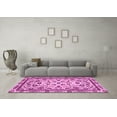 thumbnail image 3 of Ahgly Company Indoor Square Abstract Pink Modern Area Rugs, 3' Square, 3 of 4