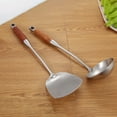 thumbnail image 4 of SunSunrise Cooking Utensils Non-stick Anti-slip 304 Stainless Steel Food Slotted Turner Soup Ladle for Bakery, 4 of 8