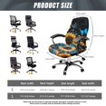 thumbnail image 7 of ZIATUBLES Computer Office Chair Cover Universal Soft Desk Rotating Slipcover Removable Washable Home Office Chair Protector Cover with Snap Button, L, Sunflower Butterfly, 7 of 7