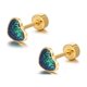 thumbnail image 5 of Sonducket 2 uds mujer tornillo corazón moda Studs pendientes joyería Type5 NO5, 5 of 6