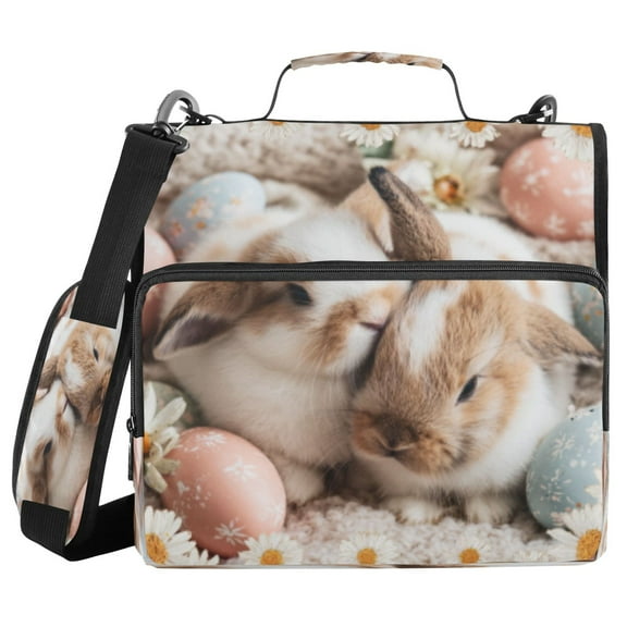 DIXRUYEE Zipper Binder trapper keeper Documents Organized Design Easter Cuddle Printed