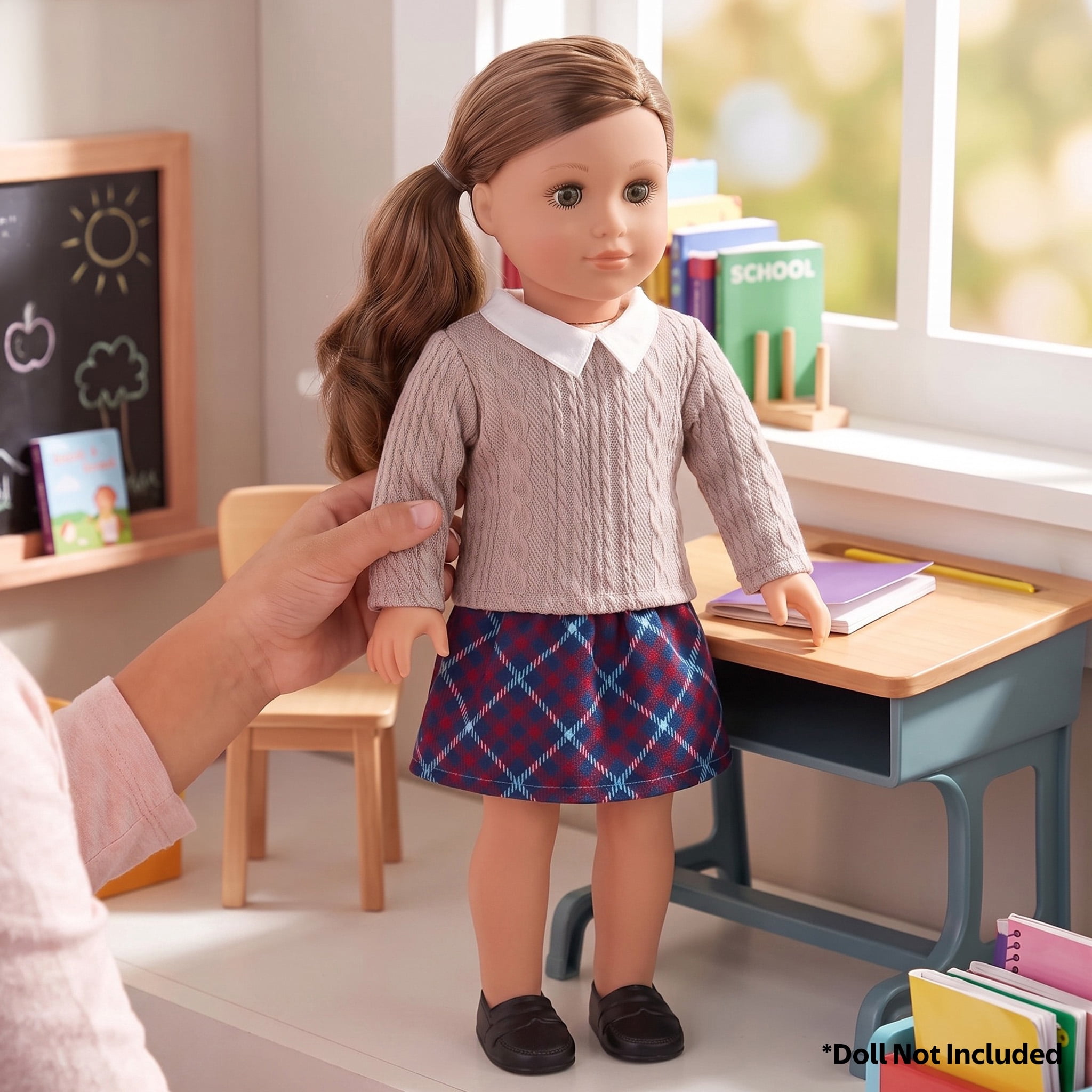 My Life As Preppy Gray Fashion Set for 18-inch Dolls, 3 Pieces