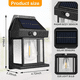 thumbnail image 2 of Luces solares para exteriores Qtmnekly, lámpara de pared solar de anochecer a amanecer con sensor de movimiento, 3 modos de iluminación, impermeable, seguridad solar para pared, 2 of 6