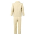 thumbnail image 2 of Alvivi Boys Tuxedo Suit Kids 5Pcs Formal Outfit Blazer & Dress Shirt & Vest & Pants & Bow Tie Khaki 3, 2 of 7