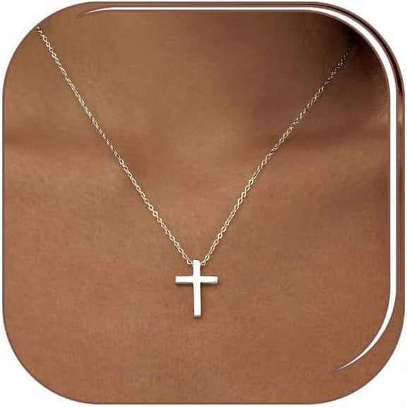 Cross Necklace For Women Dainty 14K Gold Plated/Sterling Silver Layered Cross Pendant Simple Cute Necklaces For Women Trendy Jewelry Gifts For Women[o2271]