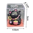thumbnail image 6 of Yesbay Welcome Lucky Cat Figurine Shaking Hand Plastic Chinese Style Light Energy Fortune Cat Statue for Desktop, 6 of 8