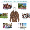 thumbnail image 5 of Lsque Autumn Pinecone Plants Patten Youth Hoodie Sweatshirt Pullover with Kangaroo Pocket Boys and Girls Hoodie Warm Hoodie for Kids-Small, 5 of 6