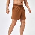 thumbnail image 4 of YLSDY Men's Athletic Running Shorts Quick Dry Workout Shorts Lightweight Sports Gym Basketball Short Pants Hiking Shorts Brown XL, 4 of 9