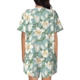 thumbnail image 6 of Rateoe Lilies Flowers Pattern Women's Short-Sleeved Pajama Set - 2 Piece Soft and Lightweight Sleepwear Set-XX-Large, 6 of 7