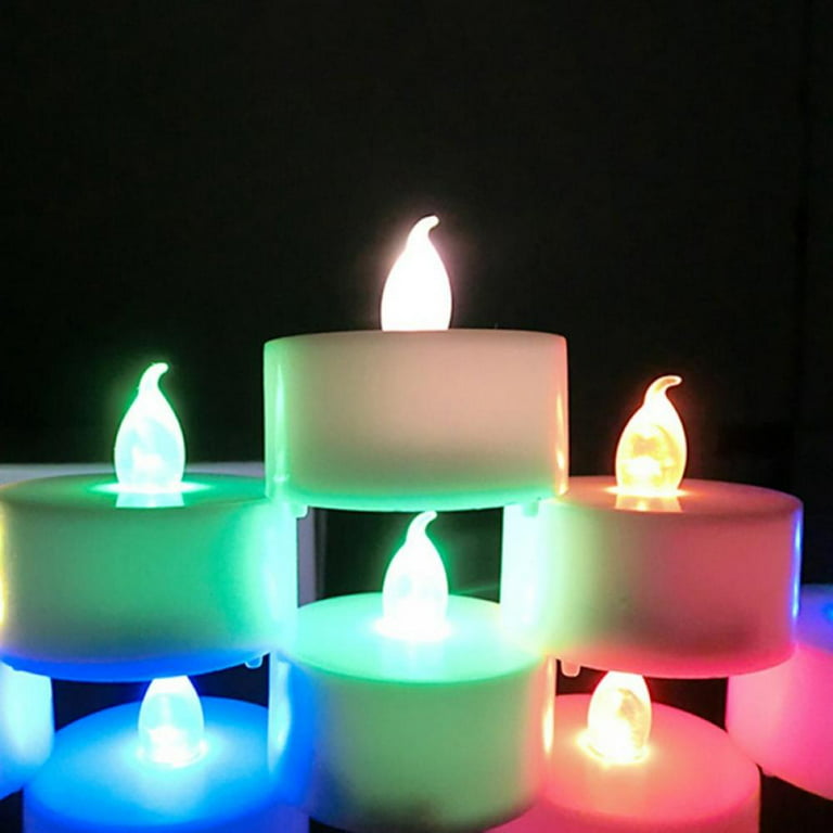 Color Changing LED Tea Lights Bulk, 6 Pcs Flameless Tealight Candles with  Colorful Lights, Battery Operated Colored Fake Candles, No Flickering Light  Random Color Send 