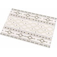thumbnail image 2 of Shag Bath Rugs Boho Ethnic Geometric Pattern Plush Soft Fluffy Doormat Floor Carpet,Non-Slip Living Room Bedroom Kitchen Entryway Door Mats Retro Farmhouse Yellow Black Khaki, 2 of 6