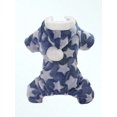 thumbnail image 1 of 1pc Cat & Dog Coral Fleece Star Print Hooded Jumpsuit, Thick & Warm Pet Home Clothes, 1 of 4