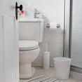thumbnail image 6 of Autumn Alley 2-Piece White Metal Bathroom Set – Trash Can and Toilet Brush with Holder, Farmhouse Embossed Design, 6 of 10