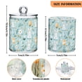 thumbnail image 5 of Yayeee 2 Pack Qtip Holder Bathroom Cotton Swab Canister with Lid Clear Dispenser Set, Floral Easter, 5 of 6