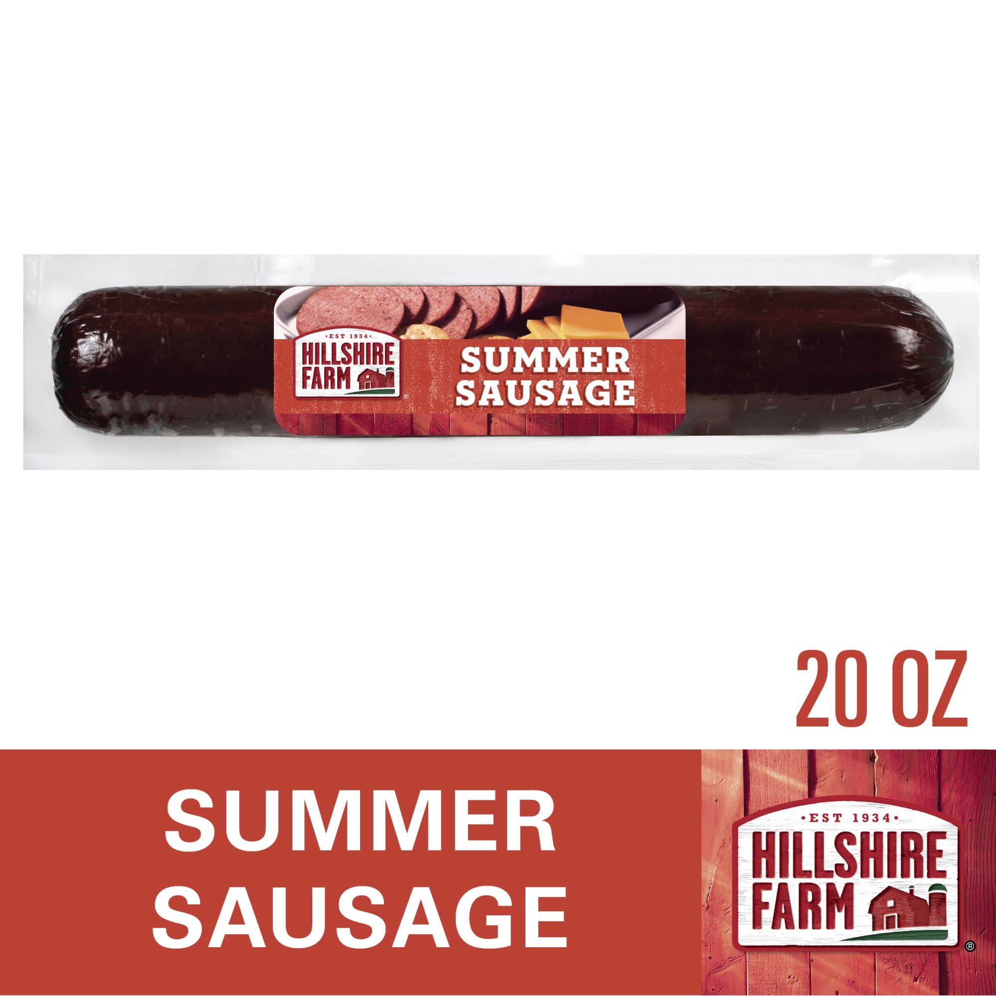 Hillshire Farm Hardwood Smoked Beef Summer Sausage 19 Oz Walmart Com
