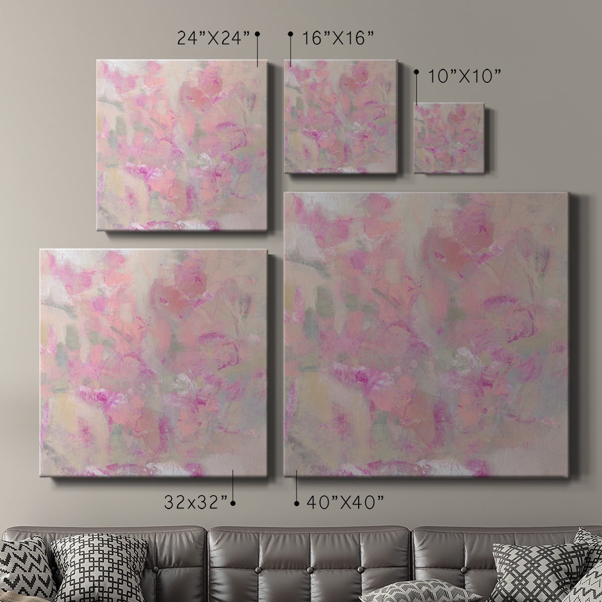 Wexford Home Blooming Shrub II-Premium Gallery Wrapped Canvas, 40" x 40" - Ready to Hang