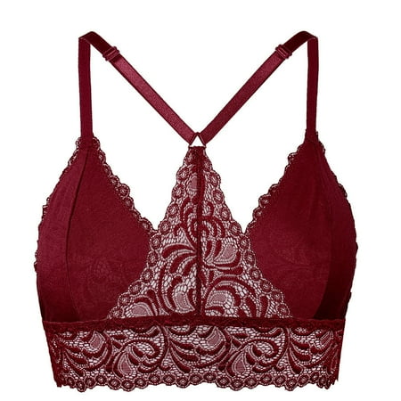 

Casfeeja-Women Sexy Bra Top Solid Vest Lace Seamless Breathable Push Up Top Underwear