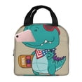 thumbnail image 1 of Disketp Cool Dino Playing Skateboard Bolsa Térmica para Almuerzo para Hombre y Mujer, Ideal para Trabajo, Senderismo y Picnic, 1 of 8