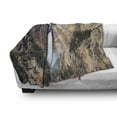thumbnail image 3 of Wyoming Soft Flannel Fleece Throw Blanket, Grand Canyon of Yellowstone Outdoor Scene of Waterfall, Cozy Plush for Indoor and Outdoor Use, 50" x 70", Sand Brown Hunter Green, by Ambesonne, 3 of 6