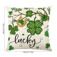 thumbnail image 3 of romoty St. Patrick's Day Throw Pillow Cover, 18 x 18 Inch Lucky Irish Shamrock Cushion Case, Green Farmhouse Pillowcase Decor for Couch and Sofa, 3 of 6