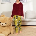 thumbnail image 6 of Gukieu Cartoon Bear Yellow Print Youth Home Trousers, Elastic Waistband with Pockets for Home and Outing, Suitable for Children Aged 5-16-Small, 6 of 6