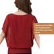 thumbnail image 5 of Minnieouse Camiseta de gasa de verano para mujer, camiseta informal de manga corta, blusa informal Prendas para la parte del cuerpo Vino rojo SG, 5 of 6