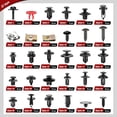 thumbnail image 3 of Nilight 941Pcs Car Push Retainer Clips Auto Fasteners Kit Included 30 Sizes Nylon Bumper Fender Rivets Door Trim Panel Clips with 1 Fasteners Remover 10 Cable Ties for Toyota GM Ford Honda Chevy, 3 of 7
