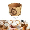 thumbnail image 1 of pitrice 50Pcs Baking Cups Baking Tools Decoration for Restaurant Dessert Shop Style H, 1 of 8