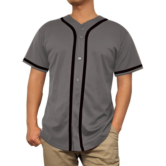 Lappel Men's Baseball Button Down Jersey College Sports Team Uniforms Hipster Shirts Made in USA
