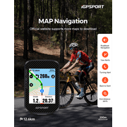 iGPSPORT BSC300T Wireless Bike Computer GPS, Touchscreen MAP Navigation Off Course Warning for Road Gravel Bike