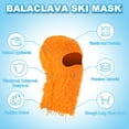 thumbnail image 3 of Uxcell Distressed Balaclava Ski Mask Camo Knitted Full Face Cover Orange, 3 of 6