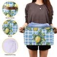 thumbnail image 3 of Yayeee 2 Pack Canvas Storage Basket with Handles for Shelves Fabric Bins Closet Organizer, Cartoon Plaid Lemon, 3 of 8