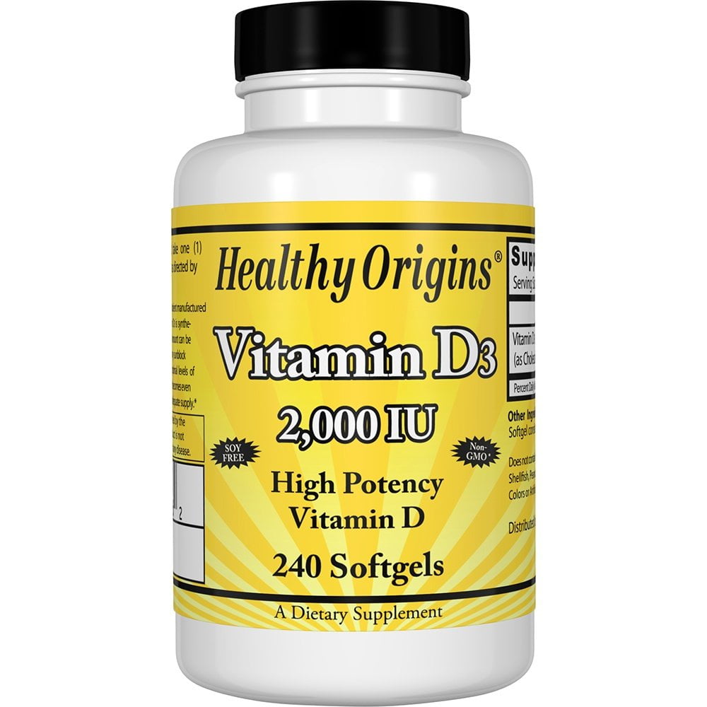 Healthy Origins - Vitamin D3 2000 IU - 240 Softgels