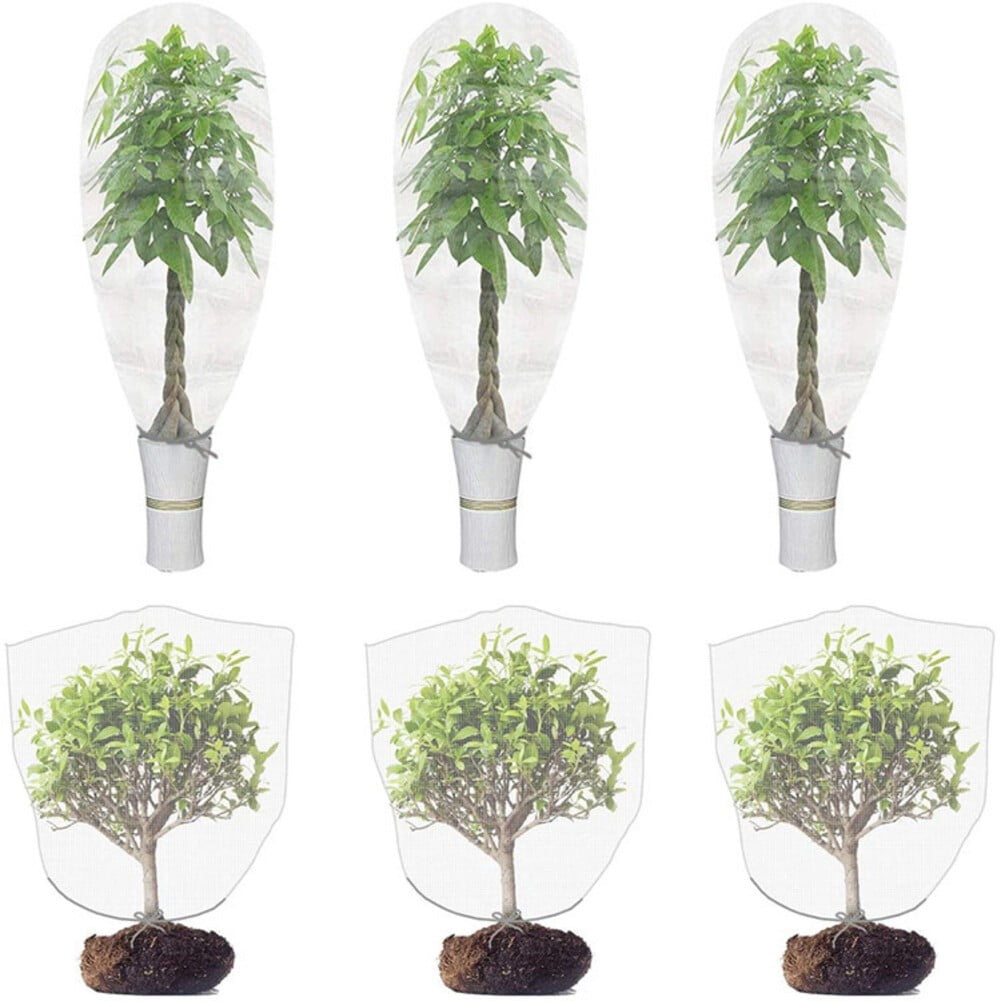 SPRING 2Pcs Garden Netting Bags With Drawstring Plant Netting Protecting Fruit Trees