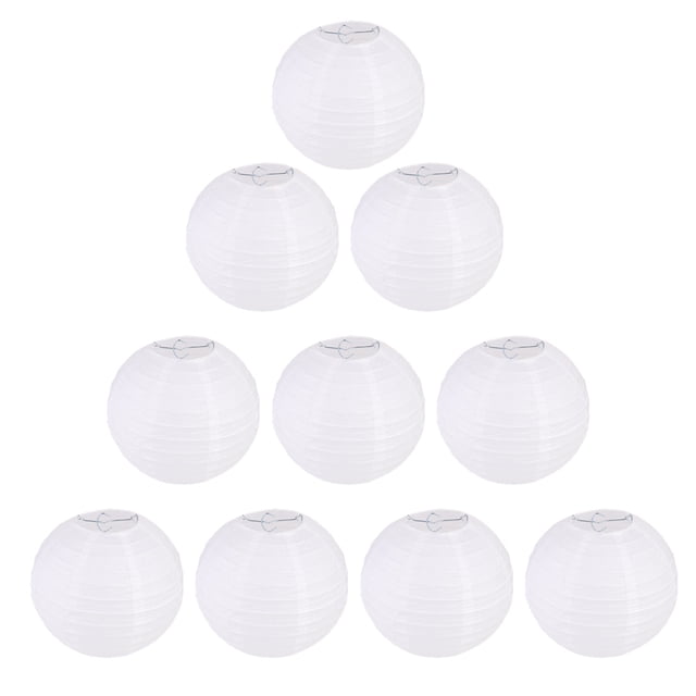 WDOplteas Linternas Papel Chinas para Exteriores Fiesta en El Patio Lámpara DIY Carcasa (20cm 10 Uds.)