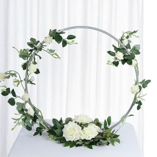 Efavormart 20" Gold Round Arch Wedding Centerpiece, Metal Hoop Wreath ...