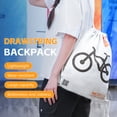 thumbnail image 2 of WEST BIKING Versatile Drawstring Backpack for Sports & Travel - Large Capacity, Durable Polyester Cotton, 8L Storage, White, 2 of 6