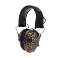 thumbnail image 1 of Ear Muffs Walker's Razor Slim, diseño electrónico, estampado de leopardo, 1 of 8