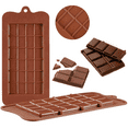 thumbnail image 4 of Molde de silicona para chocolate, diseño clásico, superficie antiadherente, silicona de grado alimenticio, resistente al calor, flexible y resistente, fácil de liberar, apto para lavavajillas, para, 4 of 8