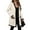 White, variant on Women's Knitted Cardigan Jacket with Single Breasted Front and Patch Pockets, Mid Length Contrast Color, Casual Long Sleeve,Black 2XL