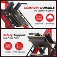 thumbnail image 4 of 2-in-1 Leg Press & Hack Squat Machine – 440LBS Capacity, Linear Bearings, Calf Block, Weight Storage, Professional Strength Trainer for Home Gym – Black and Red, Model HM1905, 4 of 7