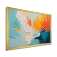 thumbnail image 2 of Designart "Abstract Expression in Blue and Orange II" Abstract Framed Wall Art Decor - Modern Blue Abstract Painting Bedroom Framed Canvas Wall Art, 2 of 6