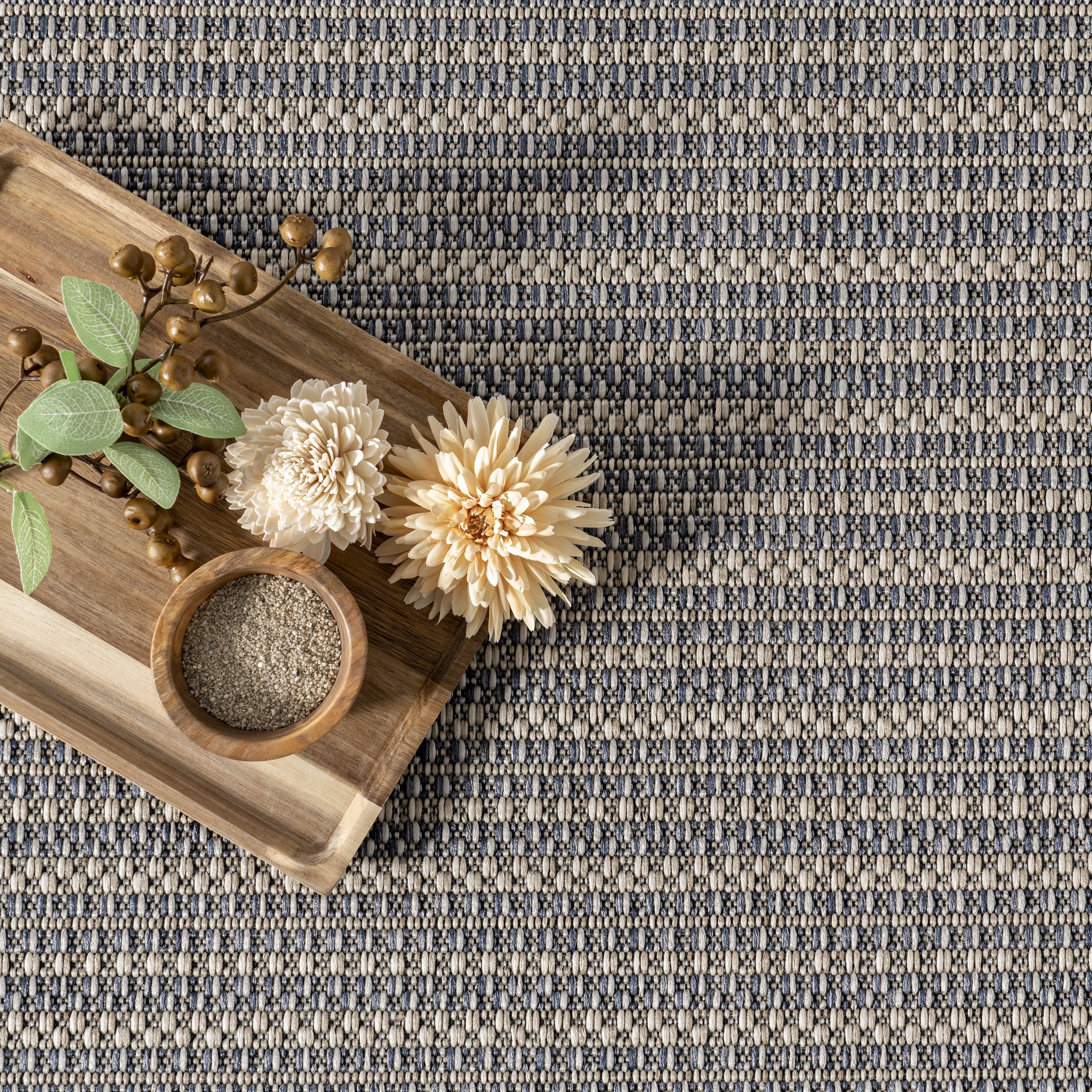 nuLOOM Antonella Bordered Solid Indoor/Outdoor Area Rug, 5' x 8', Beige