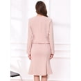 thumbnail image 3 of DARING DIVA Women's 2Pcs Suit Sleeveless Dress Crop Blazer Set M Pink, 3 of 7