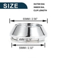thumbnail image 4 of Unique Bargains Car Wheel Center Hub Cap Rim Cover Hub Caps 65mm 2.56" OD Snap-in Plastic for Most Cars Silver Tone, 4 of 6