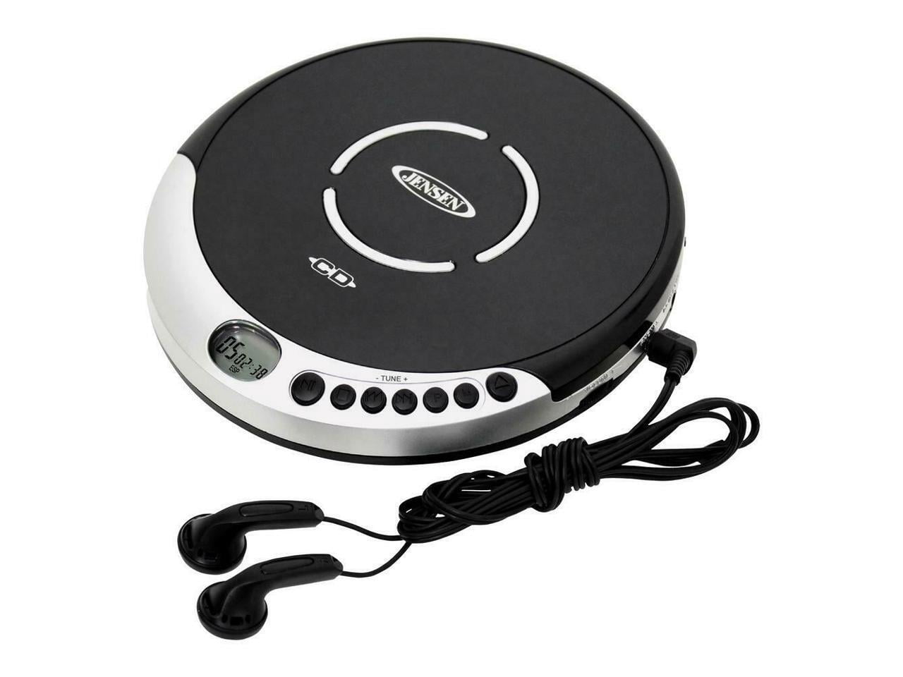 Jensen CD Portable Personal CD Player with 60 Seconds Anti-Skip Protection - Black